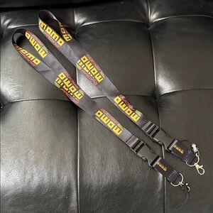 MOMO Black & Yellow Lanyard Keychain